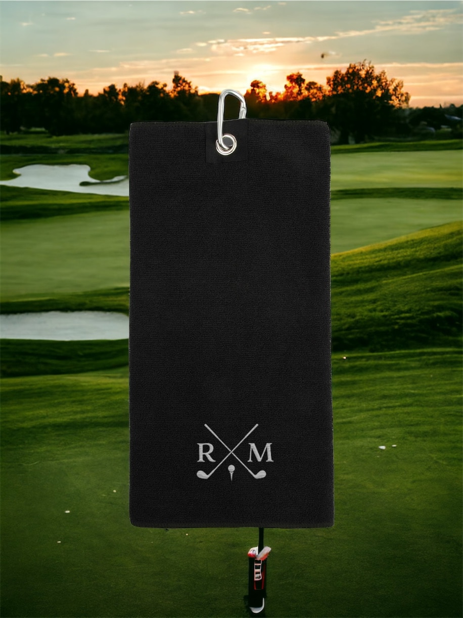 Joululahja golfaajalle, golfpyyhe nimikirjaimilla - Imagen 2