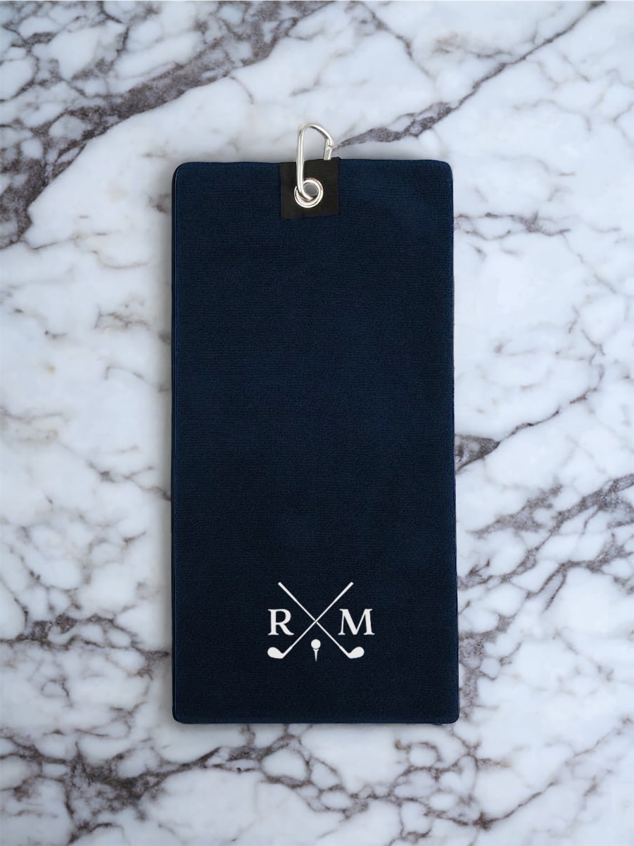 Joululahja golfaajalle, golfpyyhe nimikirjaimilla - Imagen 3