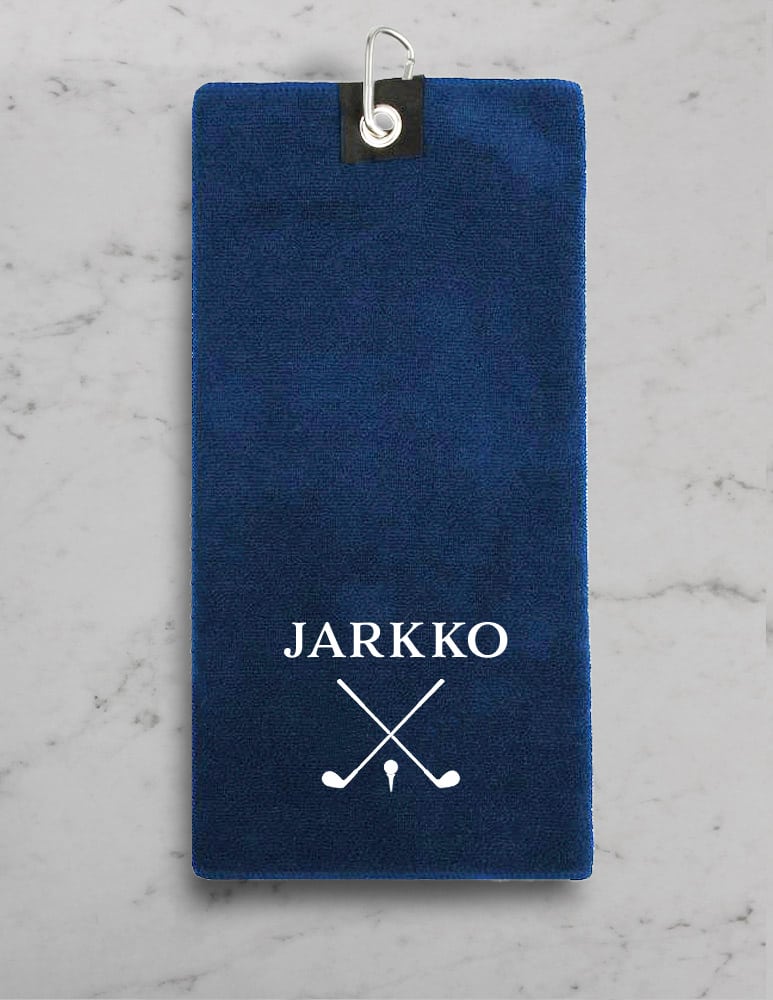 Joululahja golfaajalle, golfpyyhe nimikirjaimilla - Imagen 5