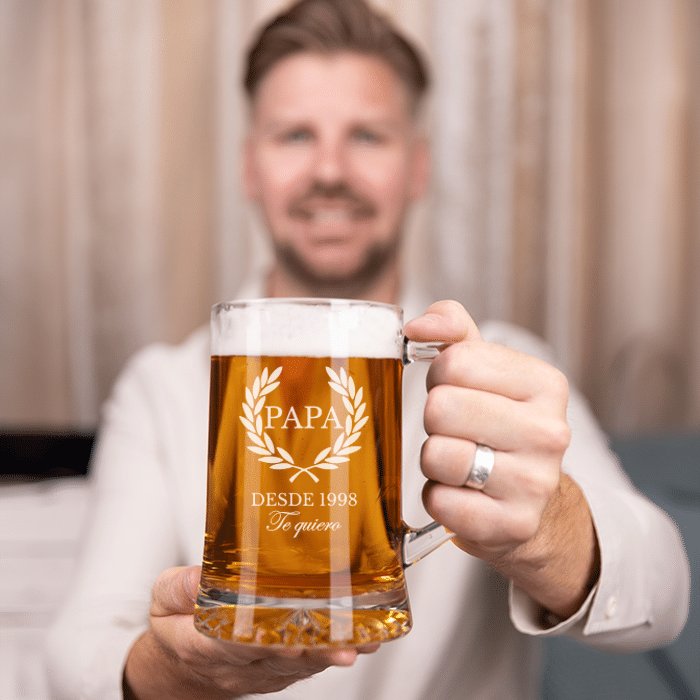 Jarra de cerveza grabada para papá - Imagen 2